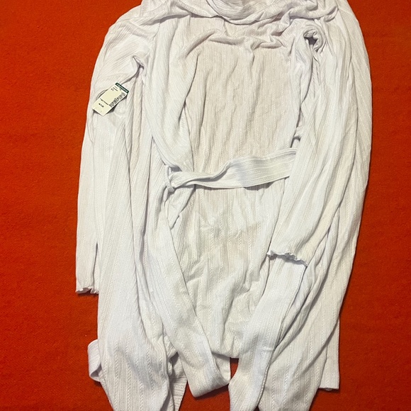 Eco-friendly white pointelle lightweight robe NWT - Picture 10 of 10